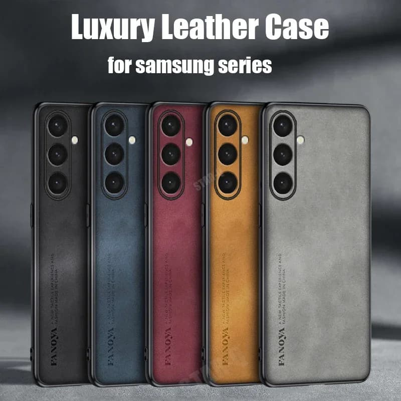 Custodia per telefono in pelle Business Sle di lusso per Samsung Galaxy S25FE A57/37/27/17/07 A56/36/26/16/06 A55/35/25/15/05S Proteggi la copertura