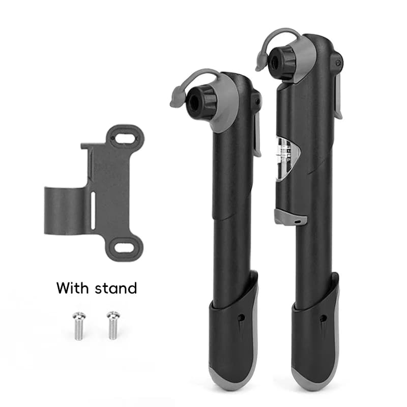 Pompa d'aria portatile per bici con manometro, mini pompa d'aria per biciclette da strada di montagna, compatibile con ugello gas AV (SV) e FV