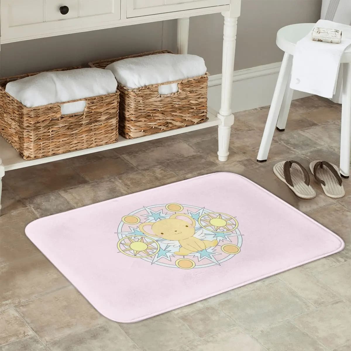 Kero Sakura Card Captor Kawaii Zerbino Cucina Ingresso Tappetino per la casa Tappeto antiscivolo per tappetini per camera da letto