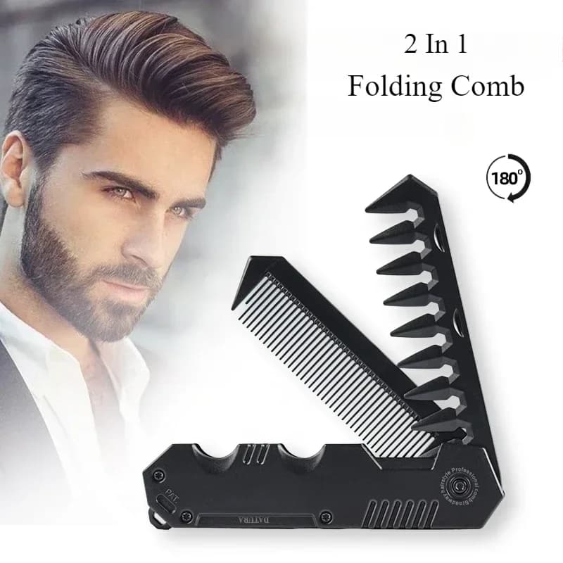 Multifunctional Foldable Petty Bags Plastic Large Teeth Oil Head Combs Beard Combs Barber Haircuts Tools for Salt Style