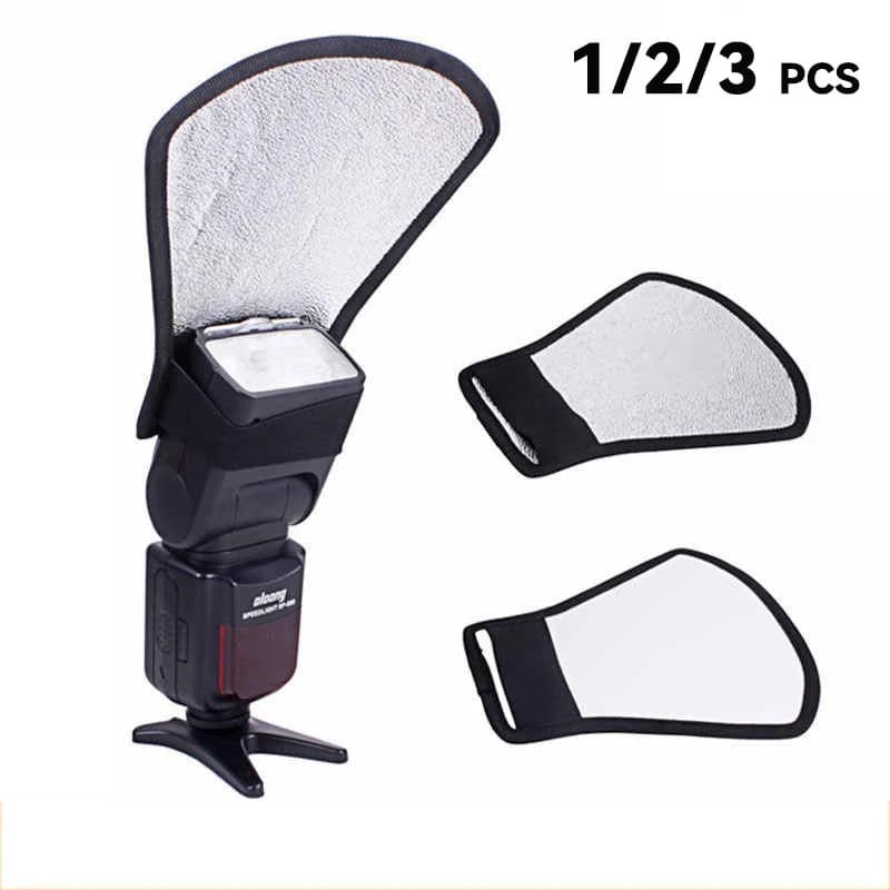 1/2/3 PCS Riflettore di luce flash fotografico per fotocamere Nikon Sony e altre fotocamere 2 in 1 Diffusore flash per fotocamera Riflettore Softbox
