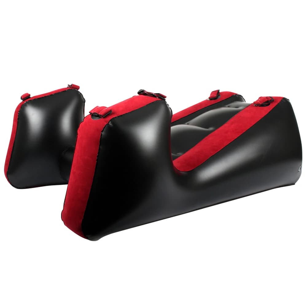 Sedia gonfiabile in PVC floccato con cinghie per giochi sessuali, attrezzi sessuali per adulti, per coppie, materassino divano con gambe divaricate per donne