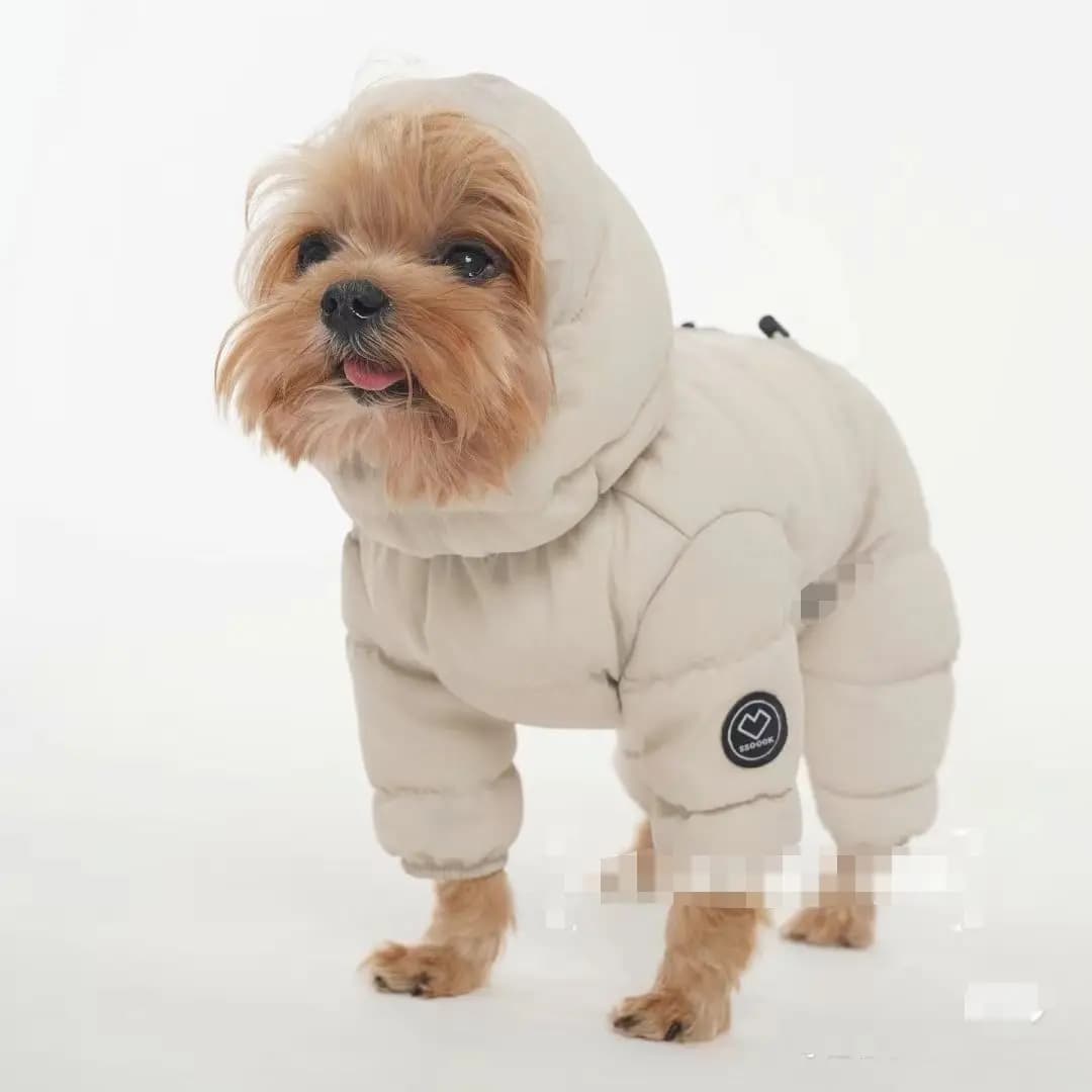 Cappotto Invernale per Cani Piccoli Teddy Poodle Coreano, Giacca a Quattro Zampe in Cotone Imbottito per Calore e Protezione dal Freddo