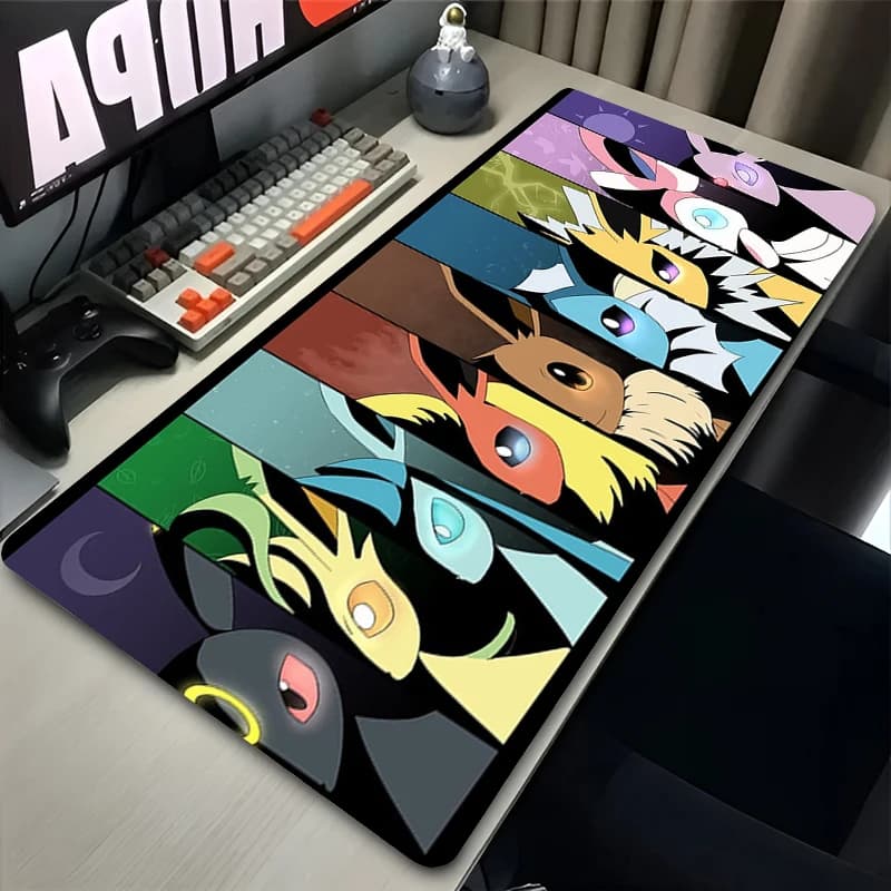 Mouse Mat Kawaii Pokemon Eevee Game Accessories PC Computer Keyboard Mouse pad for alfombrilla xxl rug Mousepad