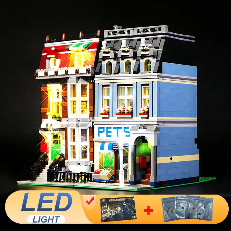 Kit di luci a LED per LEGO 10218 Pet Shop compatibile con 15009, lampada fai da te, giocattolo, regalo (non include i blocchi da costruzione, mattoncini, kit, set, modello)