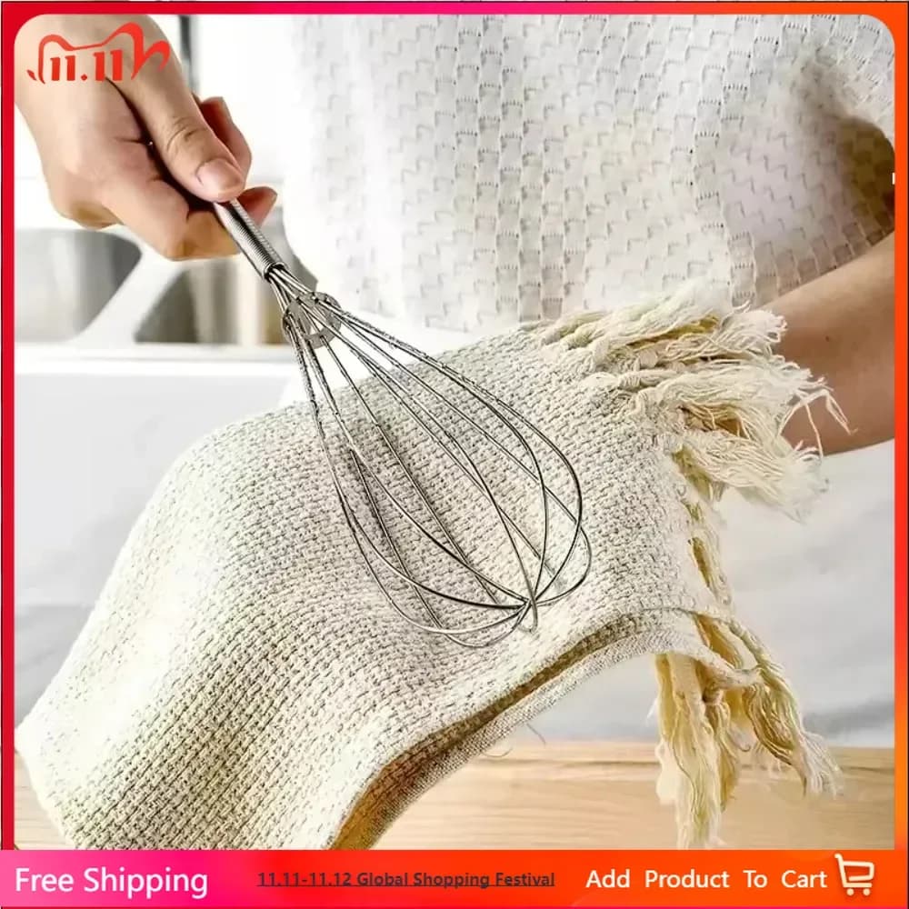 Frusta per palloncino per agitazione uova in acciaio inossidabile da 5,5 pollici Frusta per uova manuale Frullino per le uova Mixer Utensile da cucina Frusta per burro e crema