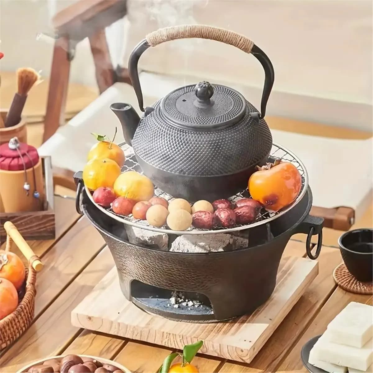 Carbon Fiber Stove in Open Barbecue, Camping, BBQ, Rice Cake, Portable Carbon Stove for Domestic Use