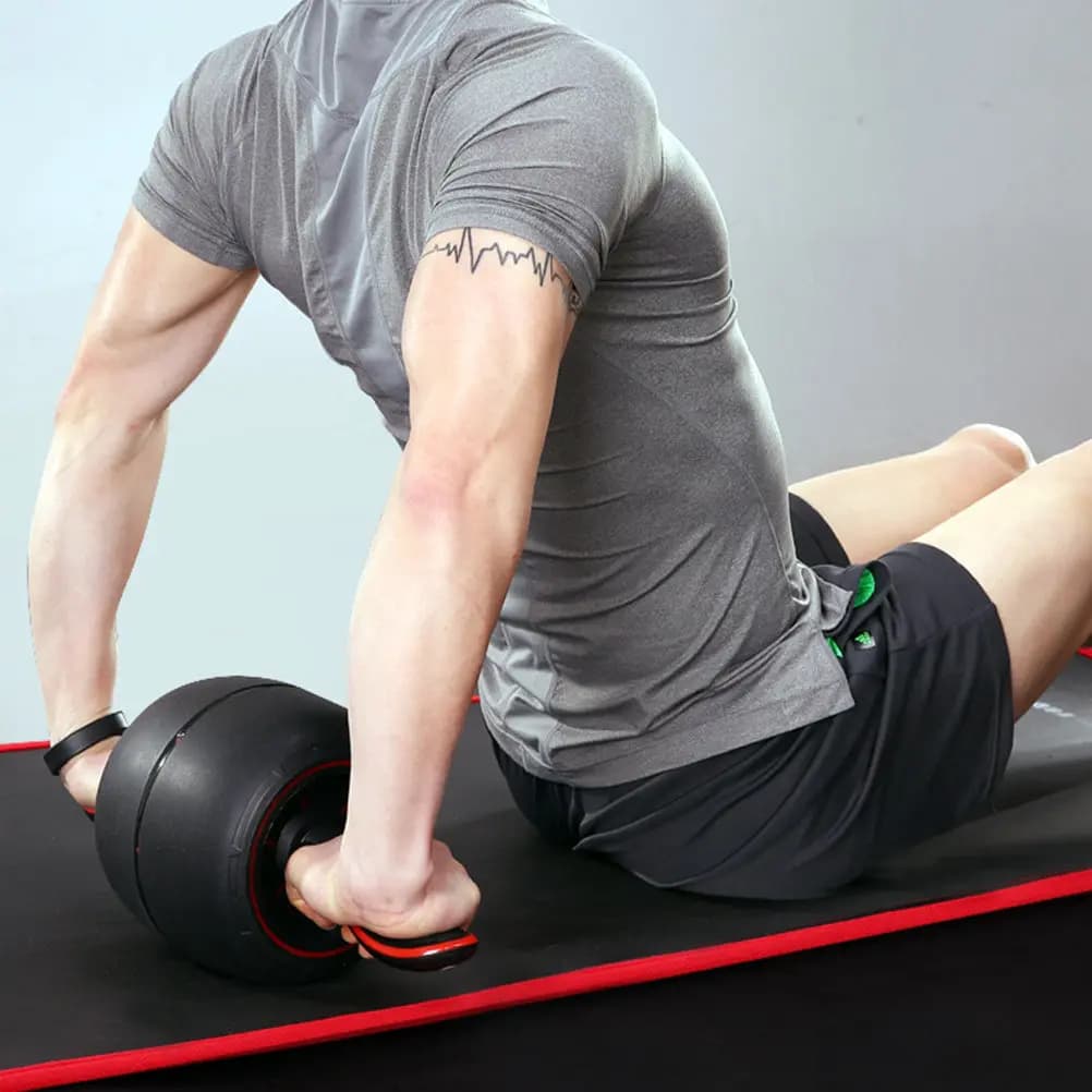 Exercise Ab Roller Wheel Black High Density Wear-Resistant Core Strengthening Fitness Wheel for Home Gym Office Abdominal