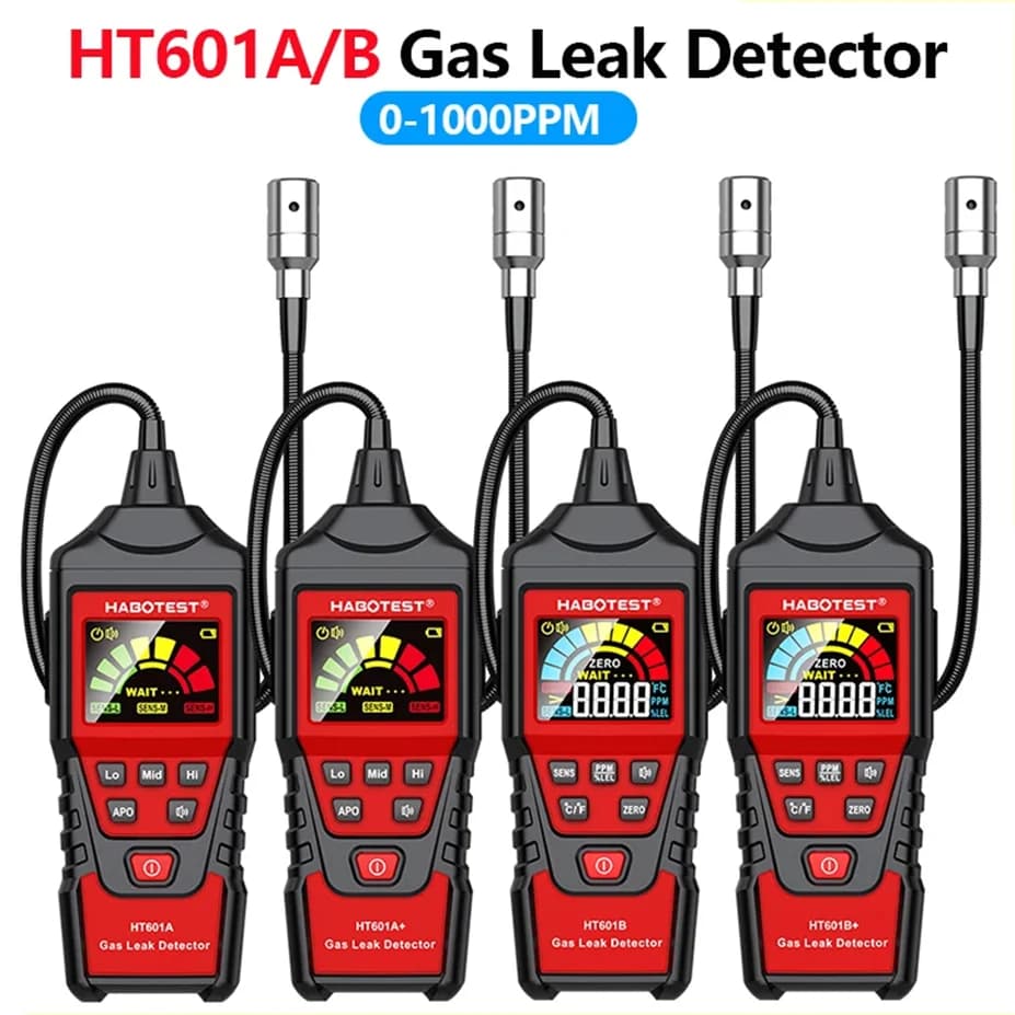 HT601 analizzatore di rilevatore di perdite di Gas metano infiammabile PPM LEL Tester naturale combustibile allarme sonoro e schermo sensore di perdite di Gas alcolico