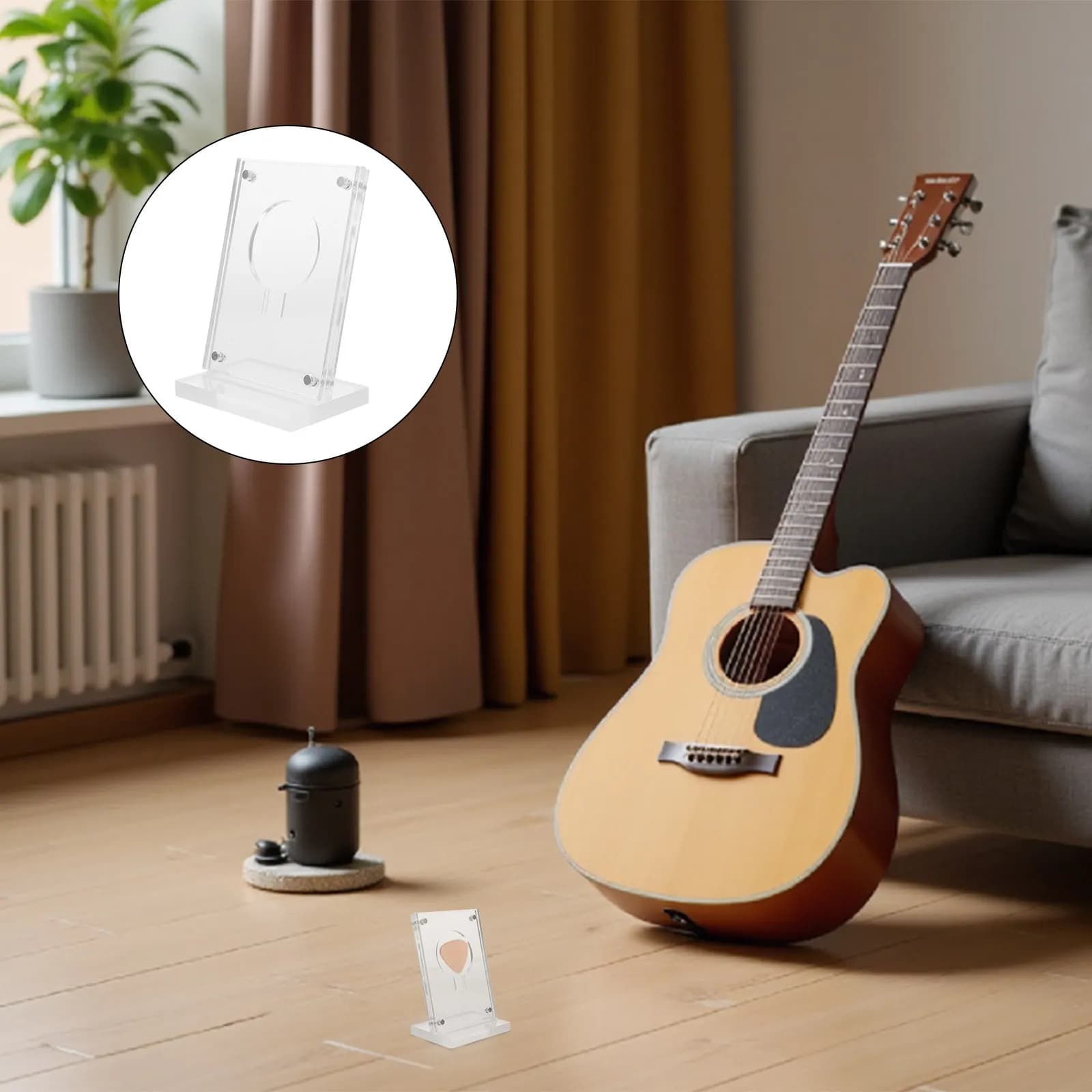 Espositore per Plettri da Chitarra: Custodia in Acrilico con Supporto per Plettri - Scatola Trasparente per Conservazione Plettri per Collezionisti e Musicisti