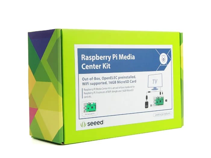 Kit Media Center Raspberry Pi con OpenELEC preinstallato, compatibile con Raspberry Pi 2, include dongle USB WiFi e HDMI CEC