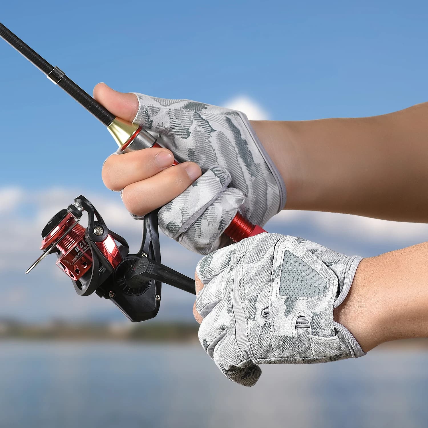 Fishing Glove Outdoor Hand Gloves Mittens for Fishing Fingers Fingerless Biker Items Finger Cycling Apparel Sports Entertainment