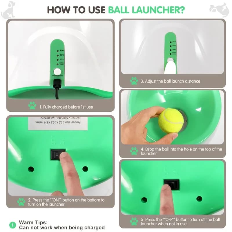 Classic Style Automatic Ball Thrower Outdoor Elastic Tennis Launcher Pet Throwing Machine Toy For Dogs Interactive Training