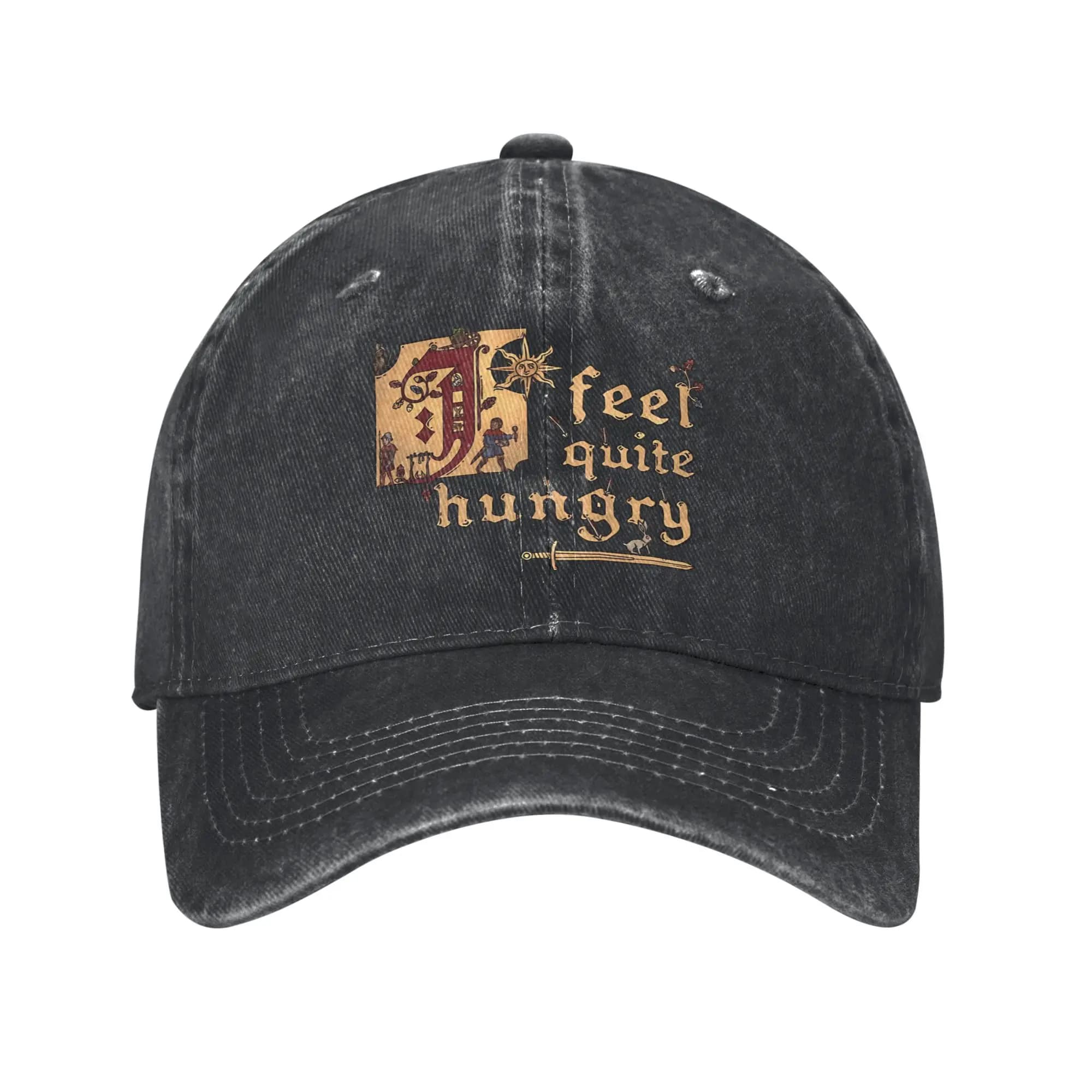 Unisex I feel quite hungry Kingdom Come Deliverances kcd Caps Merch Baseball Cap Casual Snapback Hat Adjustable