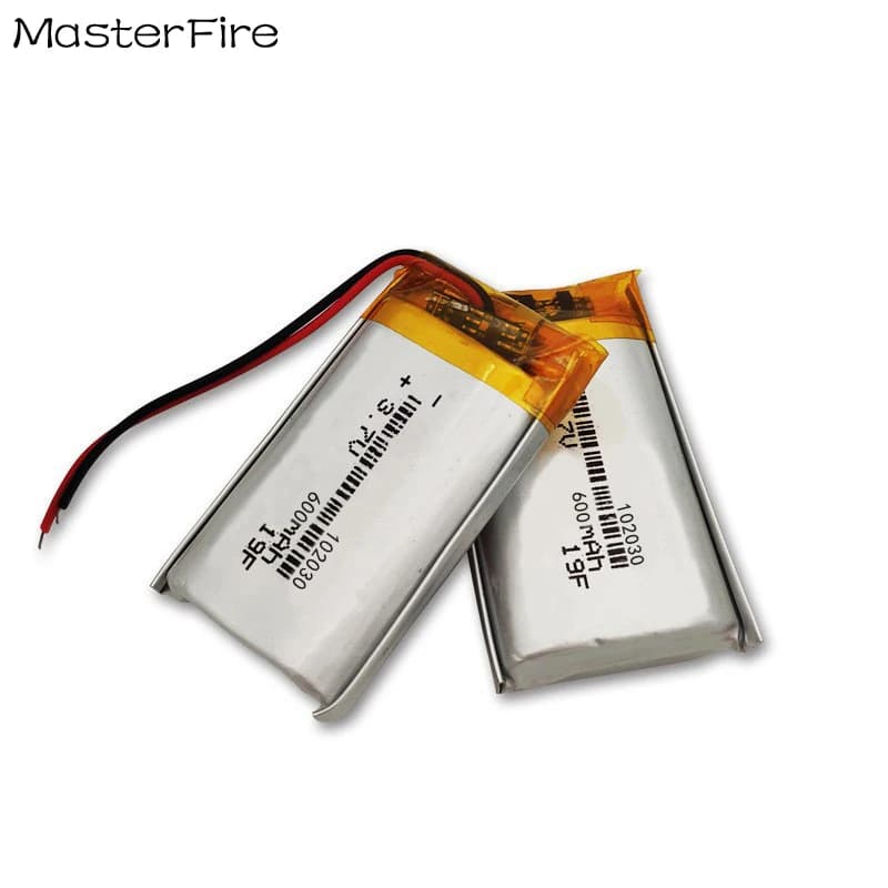 102030 600mah 3.7V Batteria ai polimeri di litio per auricolare Bluetooth Braccialetto intelligente Selfie Stick Batterie ricaricabili ai polimeri di litio