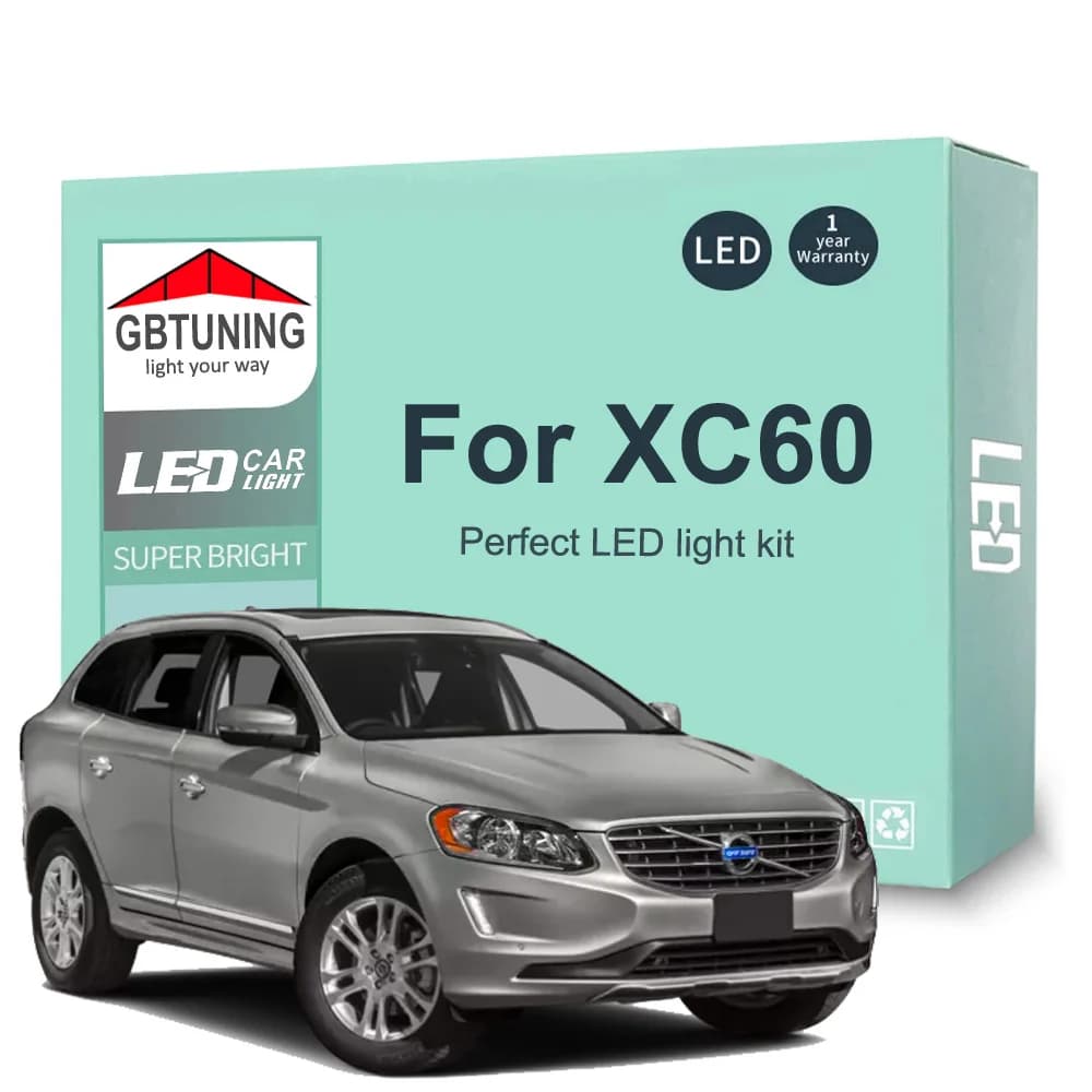 Kit lampadine interne a LED Canbus per Volvo XC60 2009 2010 2011 2012 2013 2014 2015 2016 2017 Lampada da lettura per interni per auto