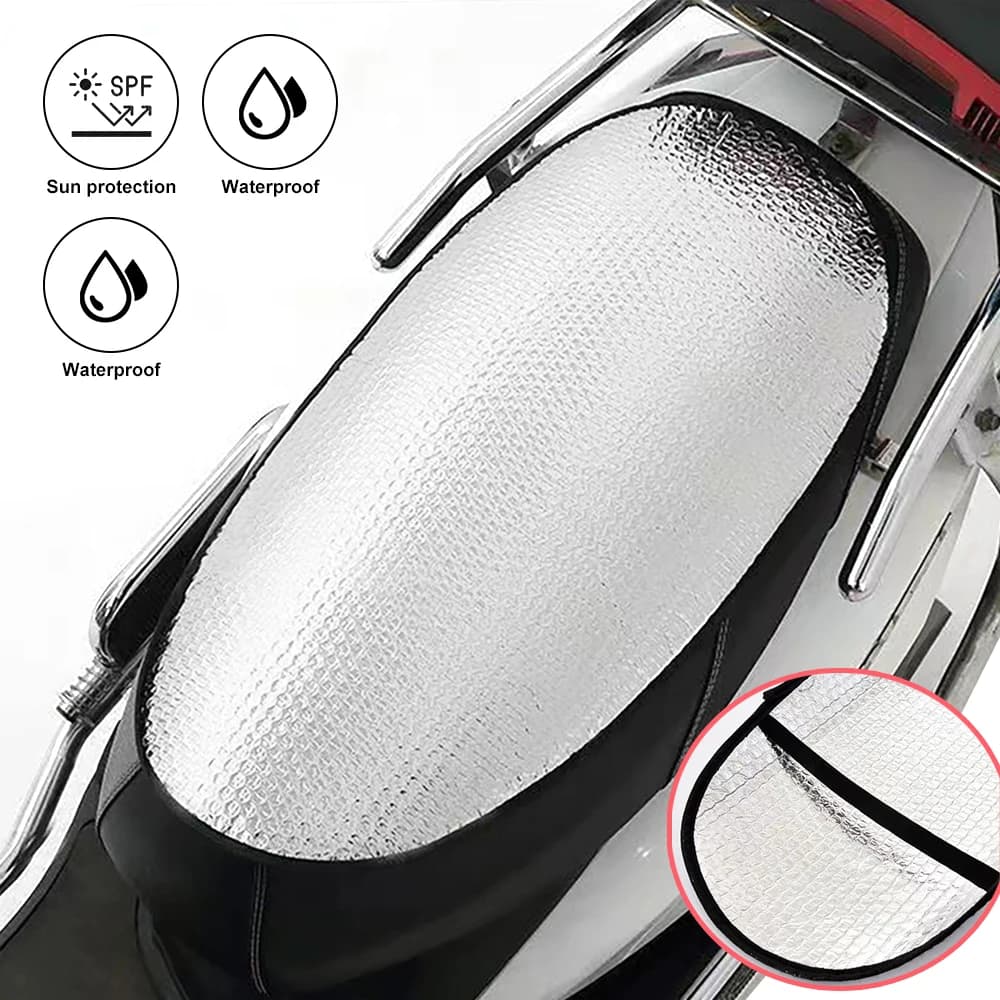 Coprisedile per protezione solare per moto Tappo impermeabile Previene crogiolarsi nel sedile Scooter Cuscino solare Cuscino isolante termico Proteggi universale