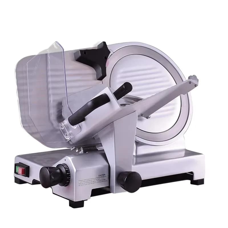 Affettatrice elettrica per carne da 300 W con motore azionato a cinghia in acciaio inossidabile da 300 mm 300es-12