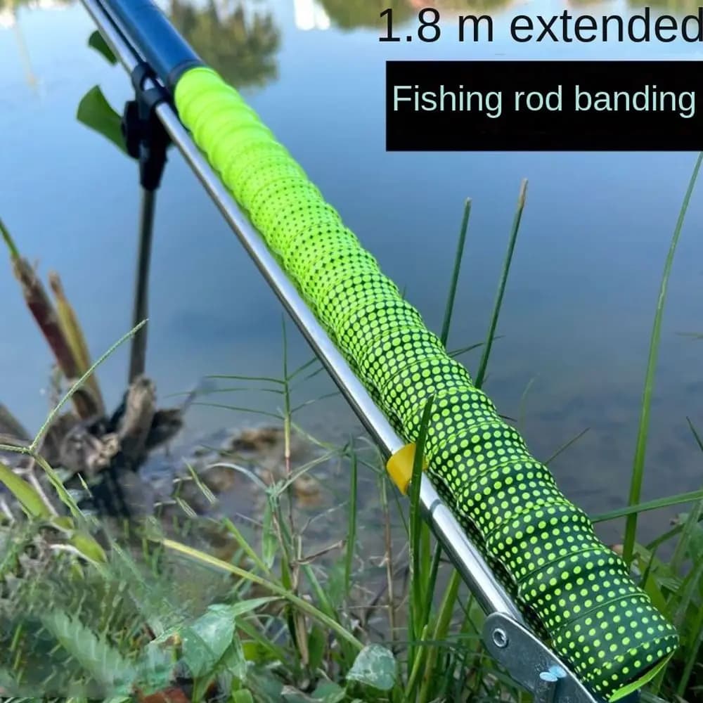 Nastro antiscivolo per canna da pesca da 180 cm, resistente all'usura, addensato, per racchetta da tennis, elastico sfumato colorato