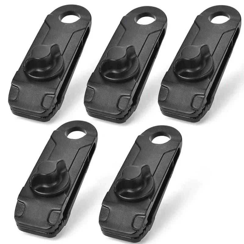 Clip per teloni in plastica (10 o 2 pezzi) - Morsetti di fissaggio per tende, tendalini, campeggio, roulotte, coperture auto, coperture piscina