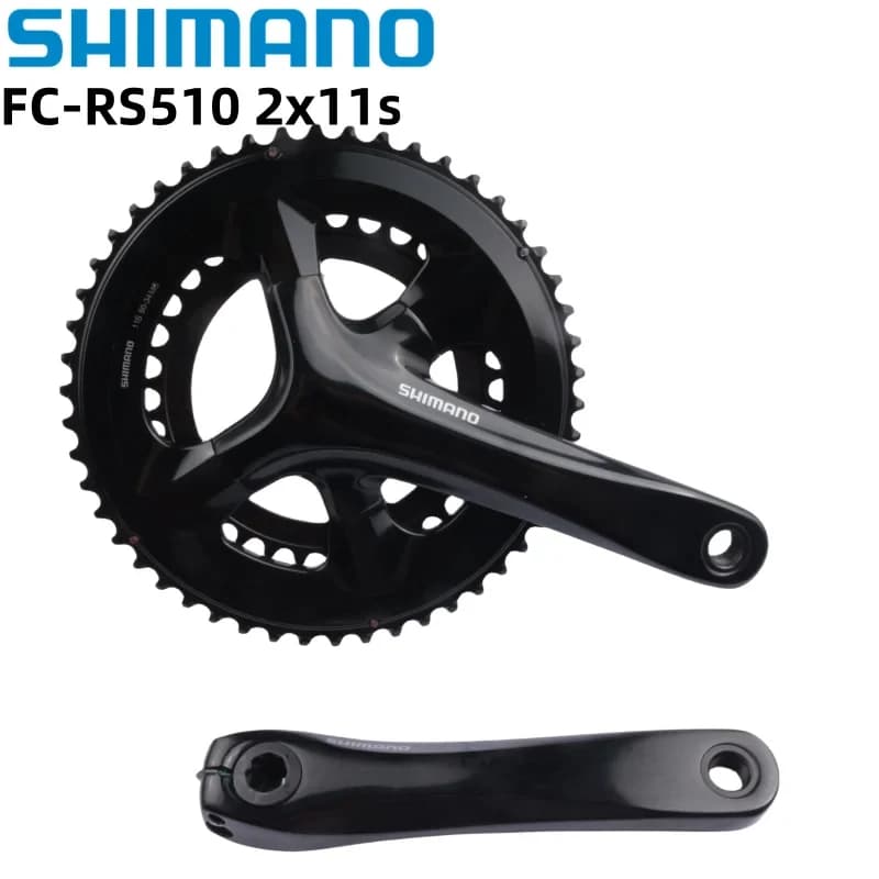 Shimano RS510 Guarnitura 22s 165MM 170MM 172.5MM 175MM 50-34T 2x11Speed Ruota di catena per bici da strada Manovella nera Doppio piatto
