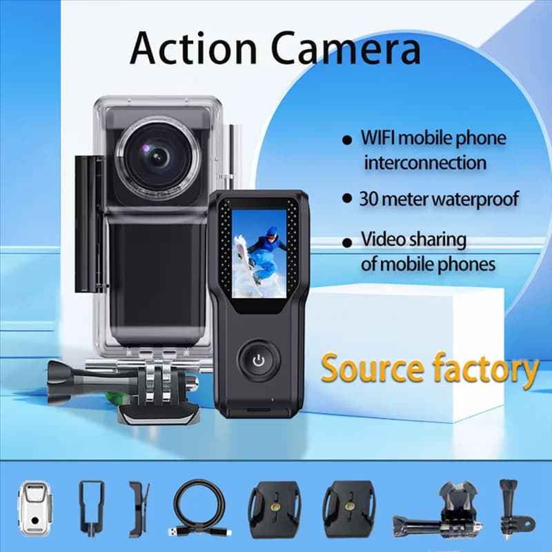 APPLIA-Ciclismo Sport Thumb Camera 4K Mini Action Camera WIFI 30M Impermeabile Outdoor DV Sport Videoregistratore Casco Bike Cam