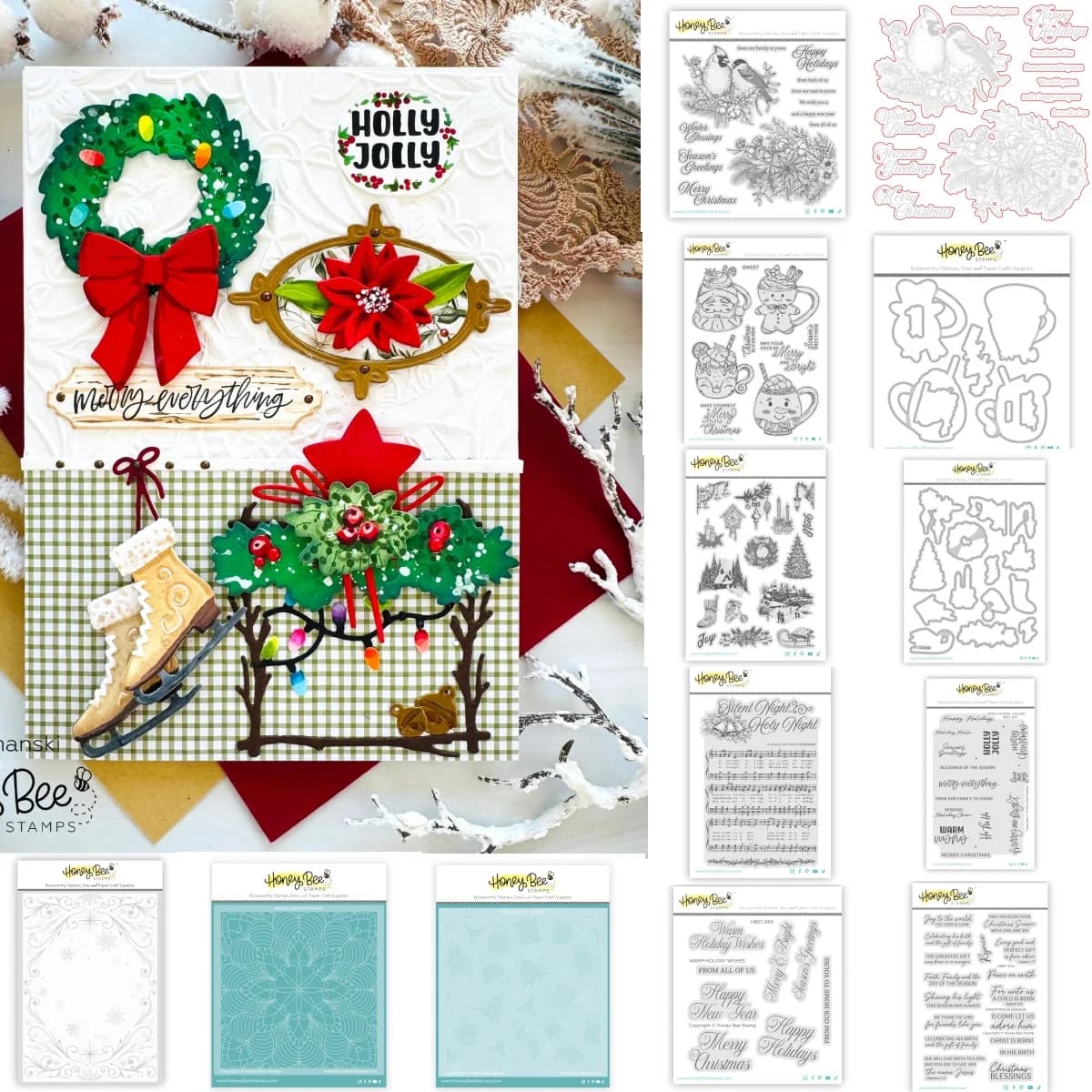 2025 New Christmas Bird Sweet Season Mugs Gallery Wall Clear Stamps Metal Cutting Dies Stencil Hot Foil for DIY Scrapbook Craft