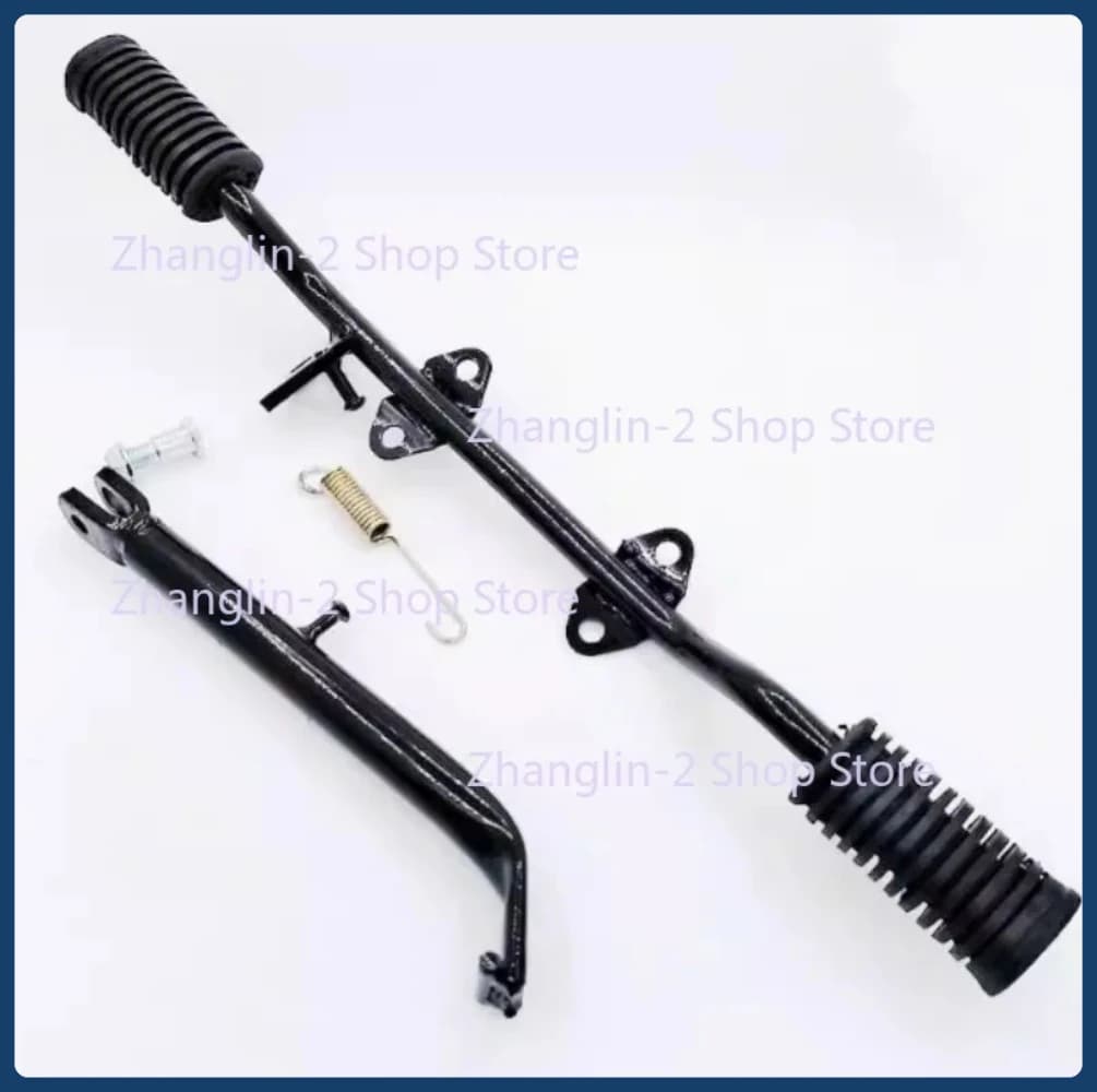Motorcycle Parking Side Stand Kickstand and Footrests Footpegs Assembly fit for Honda CG125 CG150 ZJ125 CG 125 150