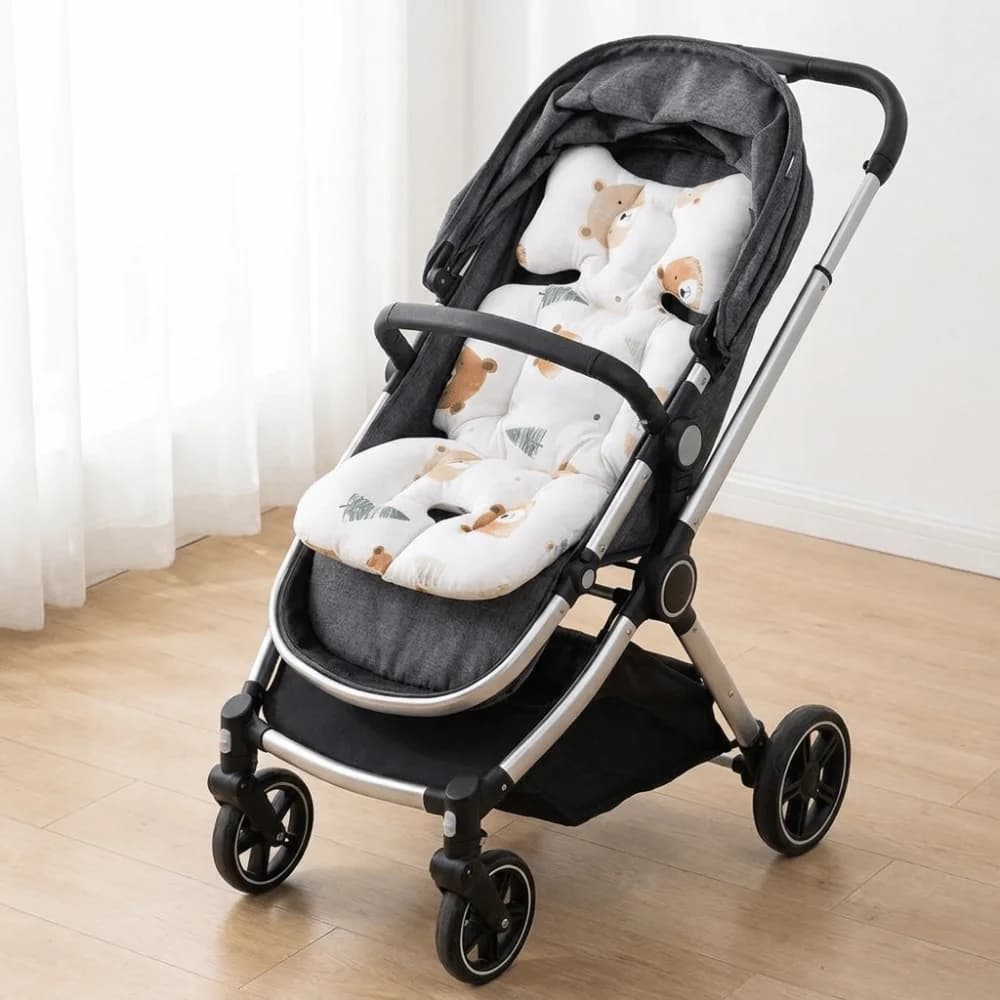 Cute Cotton Stroller Seat Cushion Soft Breathable High Chair Liner Pad Comfortable Warm Stroller Accessories Toddler Use