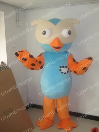 Nuovo Costume da Mascotte Gufo Blu LOVE per Adulti, Vestito di Carnevale per Natale e Halloween, Spedizione Gratuita