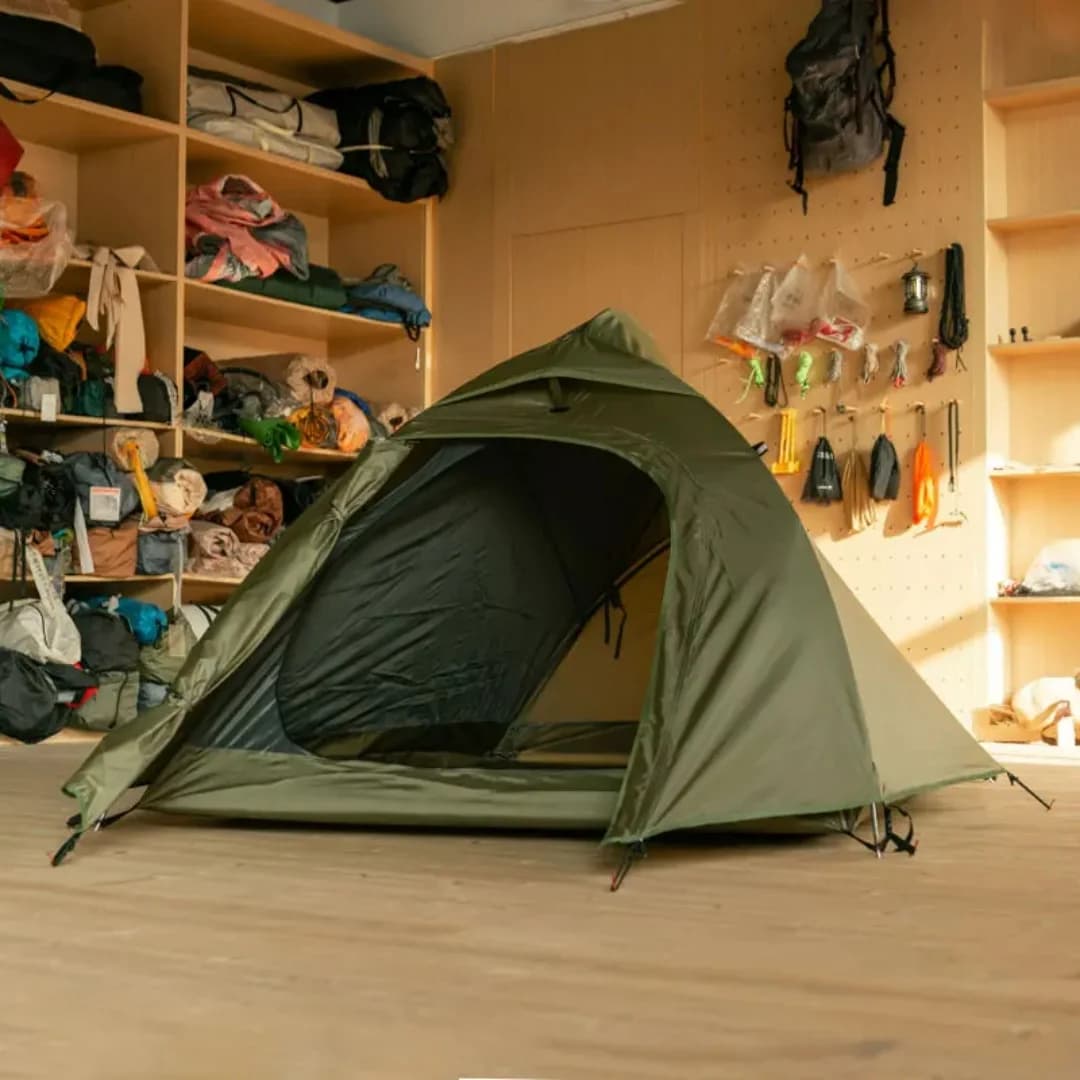 Tenda da Campeggio Ultra-Leggera con Una Camera da Letto e Pali in Tessuto Oxford per Alpinismo ed Escursionismo