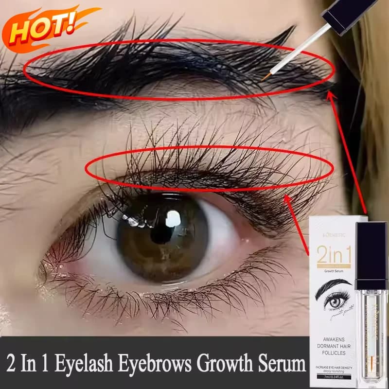2 in 1 fast eyelashes eyebrows growth serum 7 days natural enhancer eyelashes longer more often curling elongation eyelashes product new