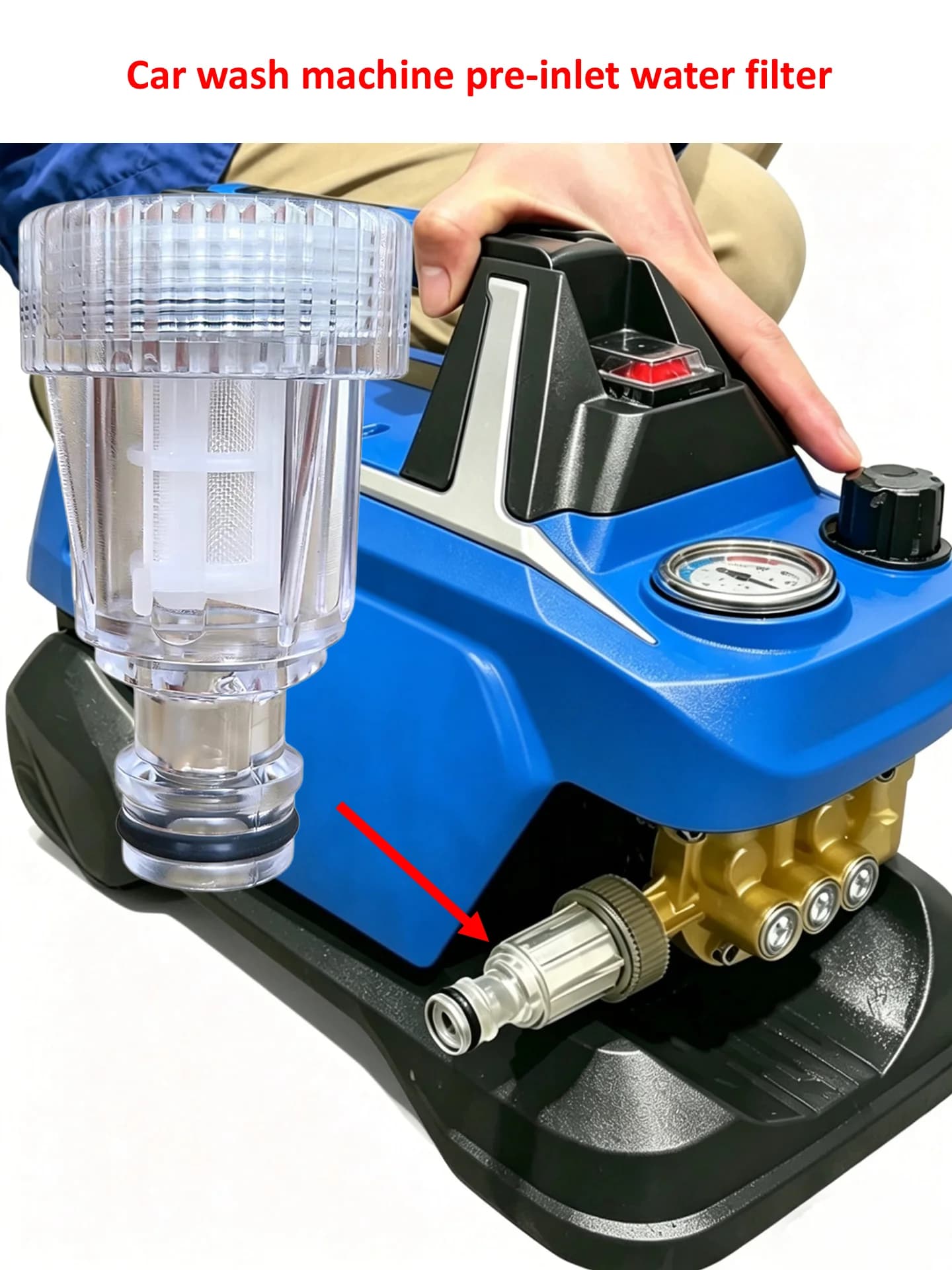 Nuovissimi adattatori per tubi da giardino in confezione da 5/10 pezzi per idropulitrici, filtro dell'acqua in plastica trasparente per idropulitrici, facile da usare