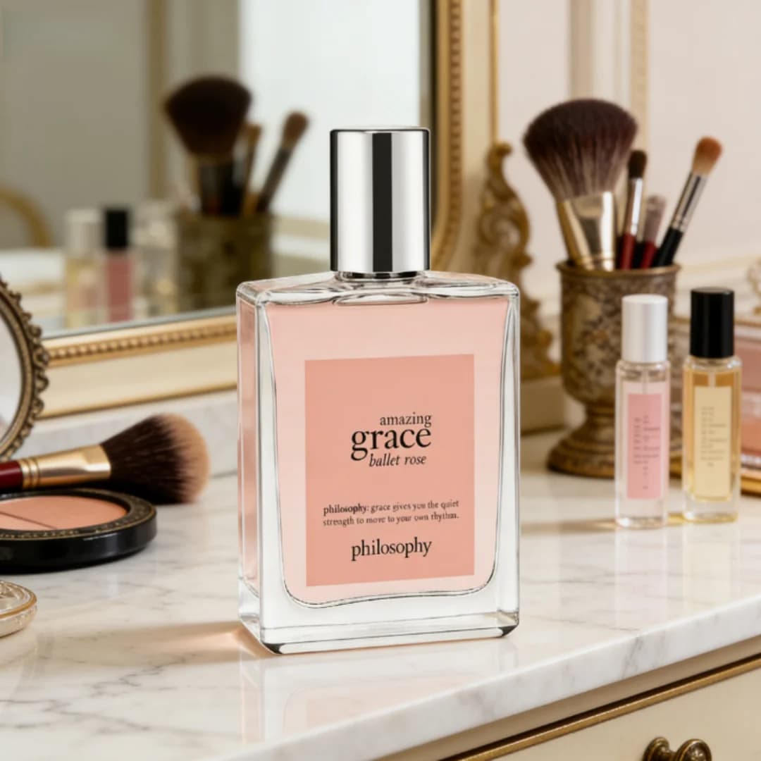 Female perfume Philosophy Amazing Grace Ballet Rose - dreamy and floral fragrance - with notes of rose, litchi and musk - ideal gift