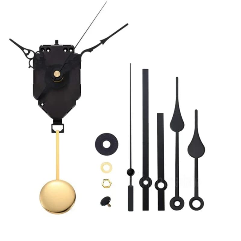 Meccanismo per Orologio a Pendolo da Parete al Quarzo Fai da Te con Albero Lungo 22mm, Kit di Riparazione Carillon per Riparare Orologi, 2 Set di Lancette