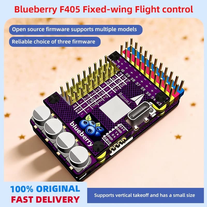 Controllo di Volo ad Ala Fissa Blueberry F405 AP/INAV con Decollo Verticale, Filtraggio Integrato INAV Anti-Interferenza per Droni