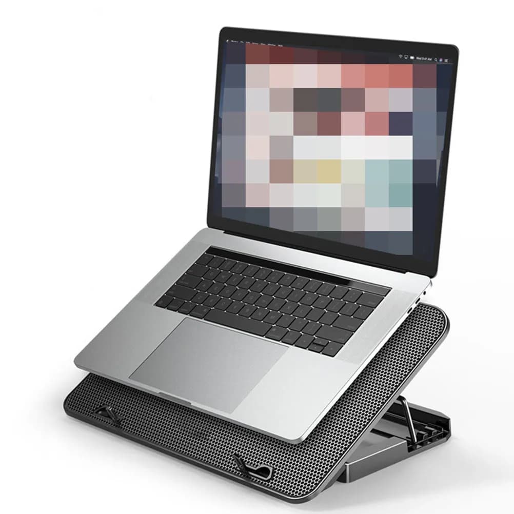 Supporto di Raffreddamento Regolabile per Laptop, Stand Professionale Robusto per Prevenzione Surriscaldamento, Rapida Dissipazione del Calore per Desktop e Laptop
