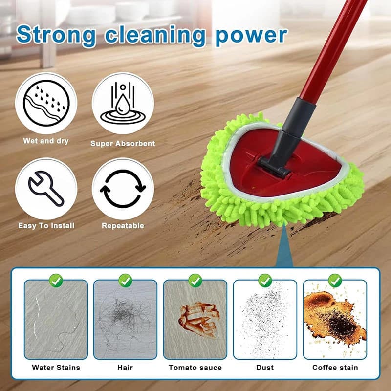 Ricambi per Mop Rotante: Testine in Microfibra per Mop, Utilizzo a Secco e Bagnato, Copertura in Tessuto per Mop Rotante Vileda/O-Cedar Easywring