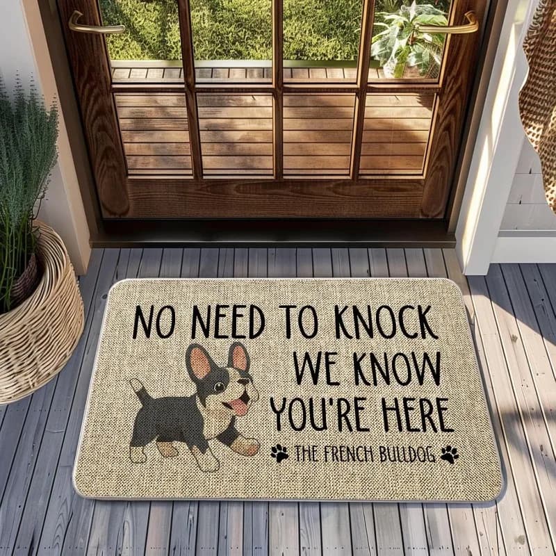 Divertenti zeroni di razza di cani, non è necessario bussare, design, bulldog francese, carlino, Boston Terrier, per gli amanti degli animali domestici, ingresso domestico