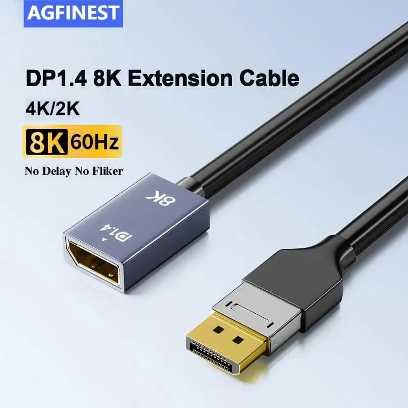 DP 1.4 Extender Cavo di prolunga DisplayPort 8K 8K@60Hz 4K60HZ/120HZ/144HZ Cavo DP da 0,3 m per PC TV Monitor portatile Proiettore
