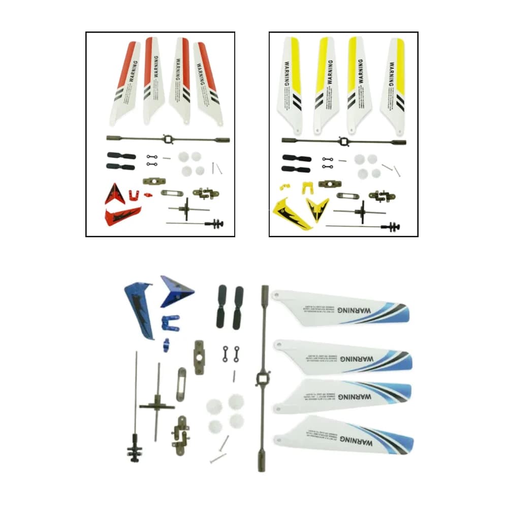 RC Helicopter Spare Part Kit Main Blade / Balance Bar / Tail Blade / Inner Shaft / Gears / Blade Clip for SYMA S107g S107g-1