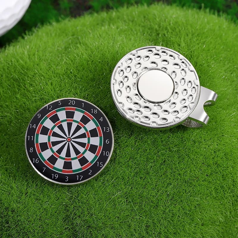 Clip per cappello da golf a forma di bersaglio Palla da golf decorativa Indicatore di posizione elegante Accessorio da golf magnetico rimovibile Regalo per gli amici