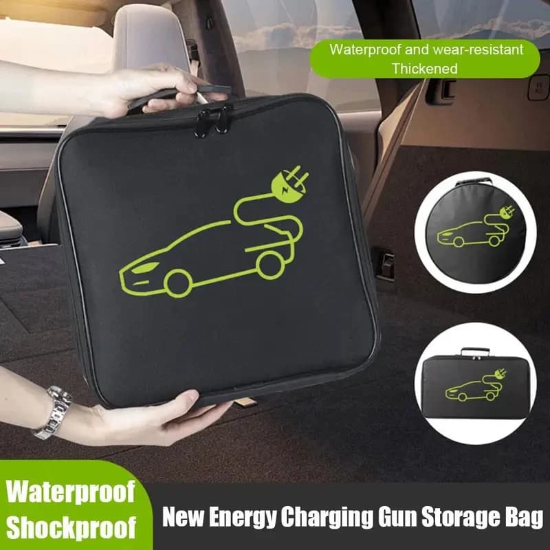 Borsa portaoggetti impermeabile per cavi di avviamento per auto elettriche, organizer per pistola di ricarica EV, per cavi di ricarica.