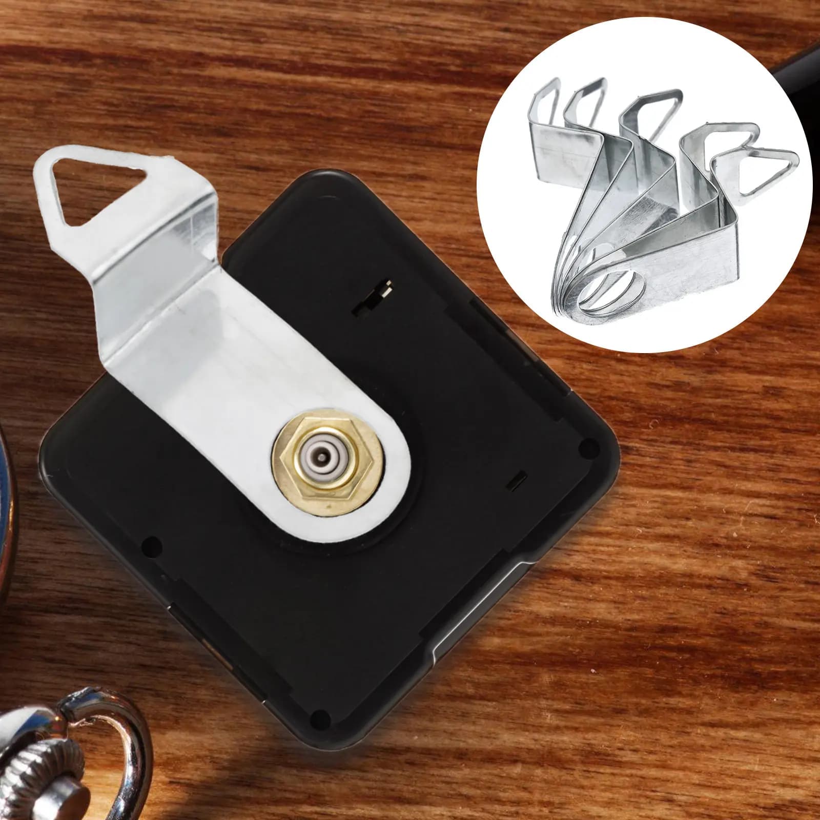 Kit di 5 Ganci per Movimento Orologio da Parete, Ricambi per Orologi a Batteria, Facile Installazione, Kit di Riparazione per Appendere l'Orologio