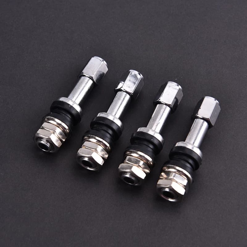 4 pezzi in acciaio inossidabile TR48E bolt-in auto Tubeless ruota valvola della gomma stelo tappo antipolvere copertura per motocicli scooter ciclomotore cerchi di biciclette