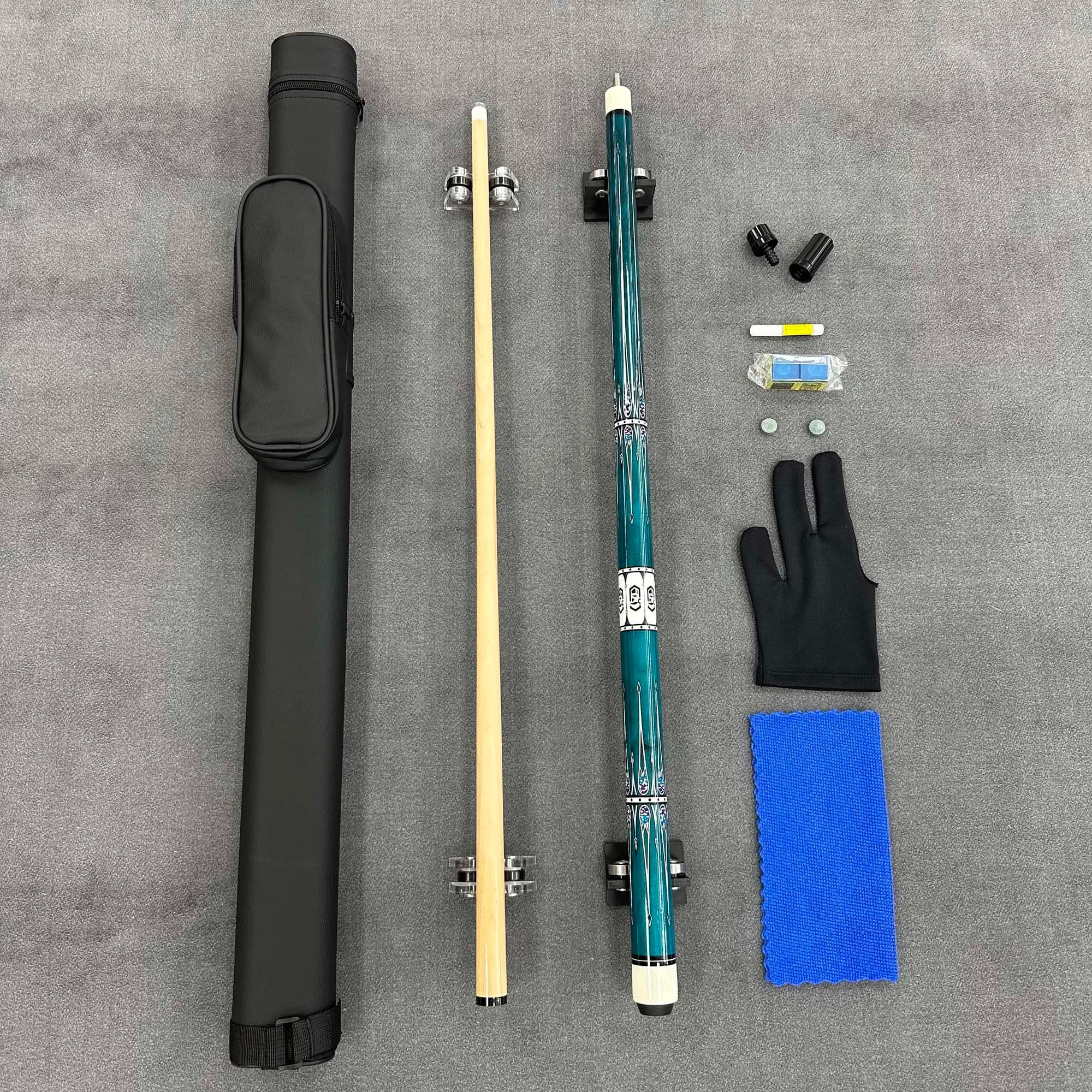 Canadian Maple Cue Set, with a Head Diameter of 13mm. The Feel Is Smooth and The Grip Is Comfortable.