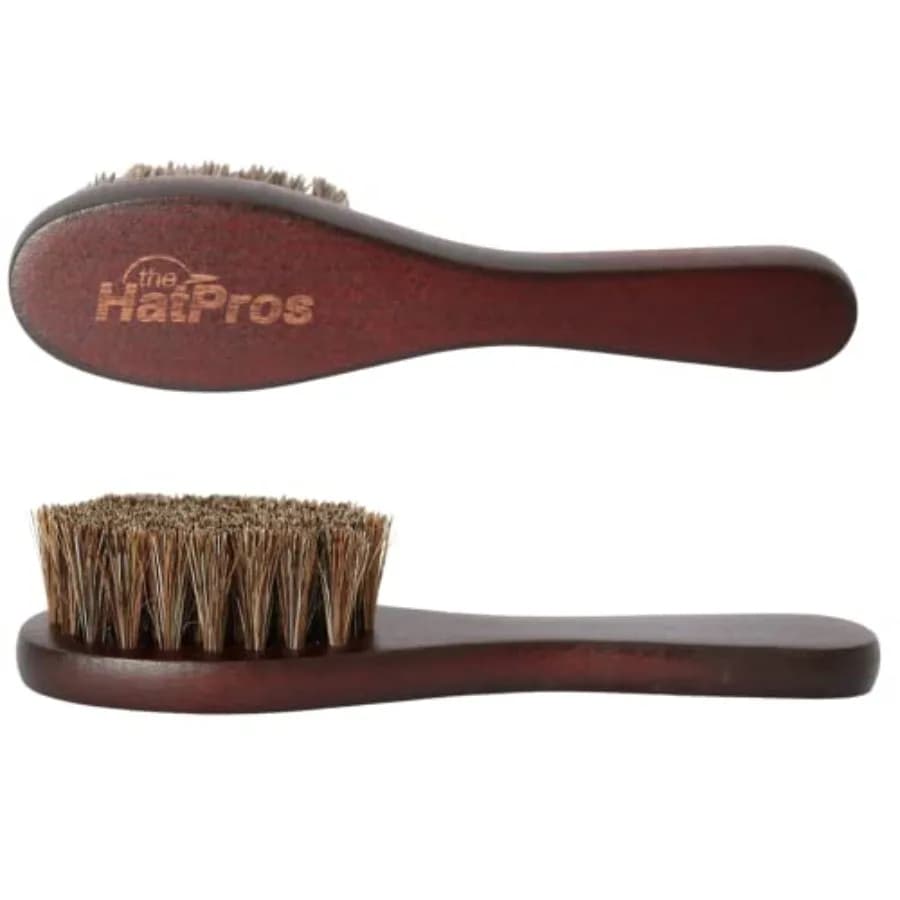 Premium Horsehair Bristles Hat, Shoe and Clothing Brush w/Wooden Handle and Compact Travel Size, Gentle on Wool and Silk 1 x Br