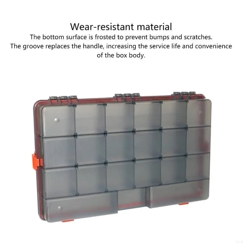 Grids Fishing Tackle Box Water Proof Seal Fishing Tool Storage Box Lures Baits Storage Case with Adjustable Compartments
