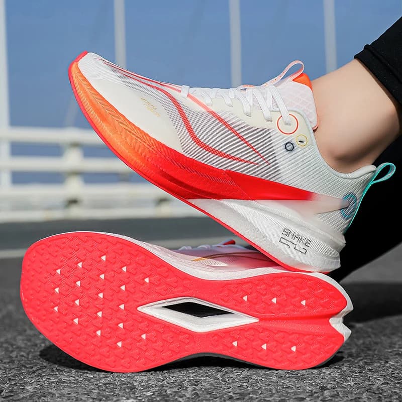 Nuove scarpe sportive traspiranti - Scarpe da corsa professionali con piastra in carbonio per donne, studenti e adolescenti - Uomo