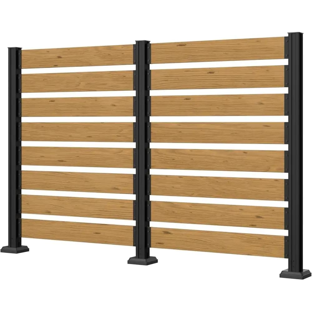 Coperture in legno per condizionatori d'aria (AC) da parete o da terra, 2 schermi da giardino, pannelli per la privacy, copertura per bidoni della spazzatura e attrezzature per piscina, colore naturale
